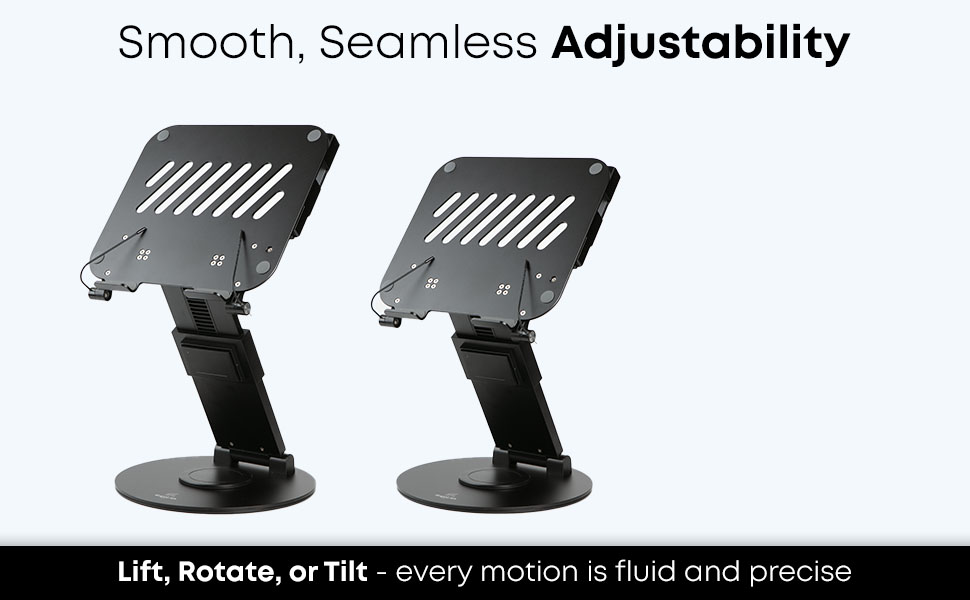 Height adjustable laptop stand - laptop riser for desk - portable laptop stand