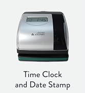 Acroprint Electronic Time Recorder, Accommodates Right or Left-Hand Time Cards, Selectable Hour F...