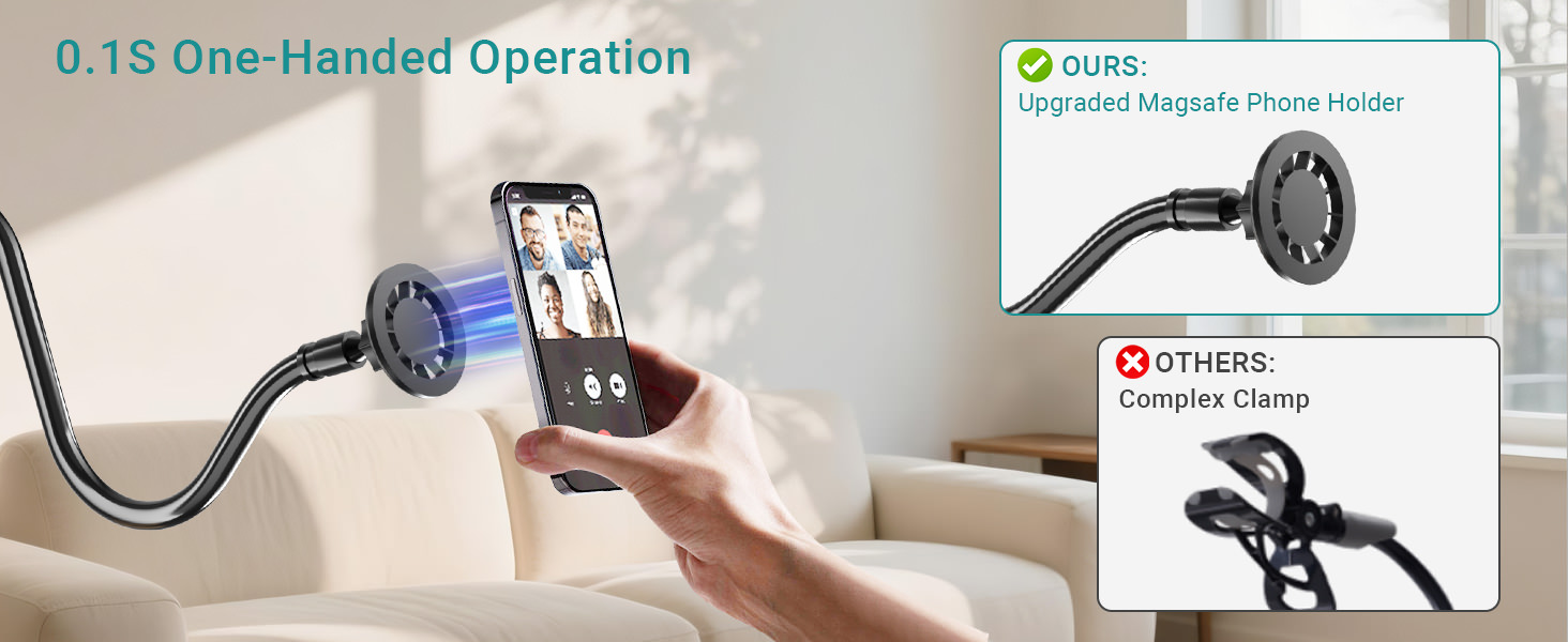 Gooseneck Phone Holder for Bed