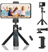 Ailight 11.2" Mini Tripod for iPhone, Selfie Stick with Wireless Remote,Portable Extendable,Upgra...