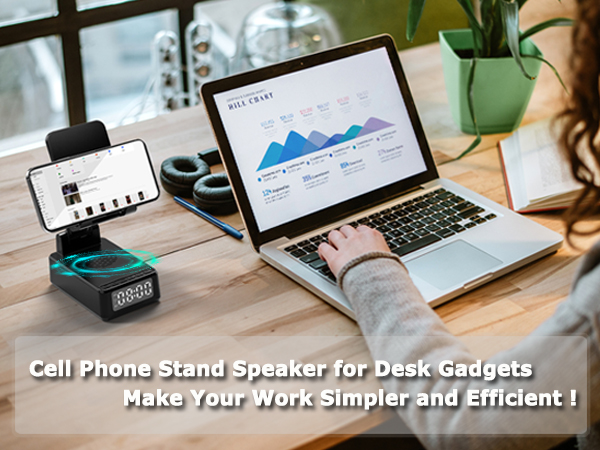 Cool Gadget Gifts for him her-The portable bluetooth speaker cell phone stand