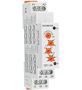 Baomain Multi-Function Time Relay, 5A/250V 6-Functions 0.05s~100h, DIN Rail Mounting Timer Relay ...