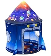 WillingHeart Rocket Ship Play Tent for Kids, Astronaut Spaceship Space Themed Pretend Playhouse I...
