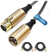 XANHAM XLR Cable 16 Feet/5 Meter 2 Pack 3 Pin Microphone Female to Male Balanced Shielded Cable, ...