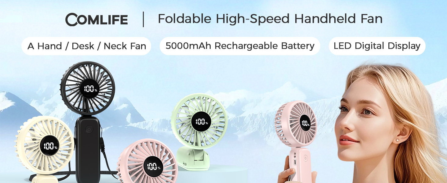 handheld fan foldable handheld fan high speed handheld fan portable handheld fan