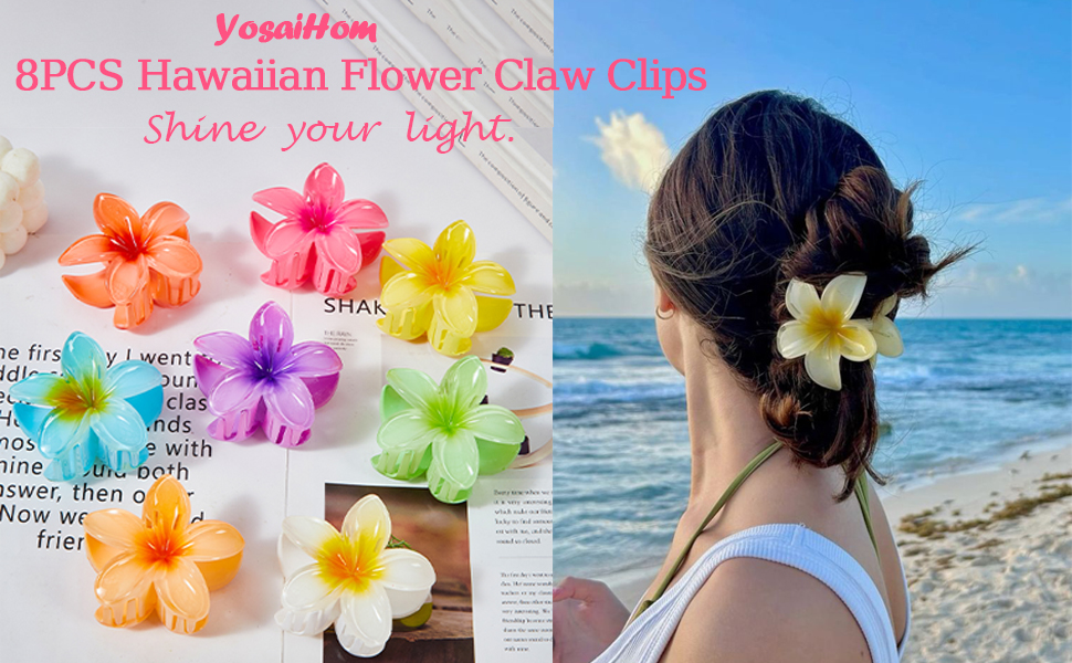 Hawaiian Flower Hair Clips