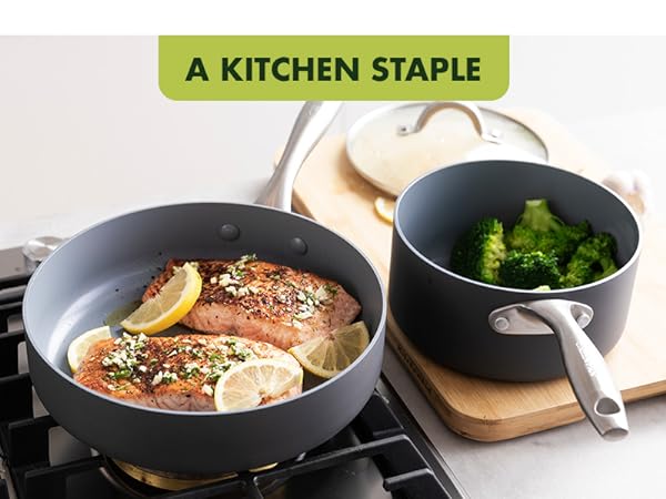 GreenPan, Lima, Healthy Ceramic Nonstick, Cookware, Frying pan, glass lid, set, saucepan, stock pot