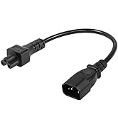 CERRXIAN 0.3m C14 to C5 Power Cable,IEC 320 C5 Mickey Mouse Female to C14 Male Laptop Power Cord