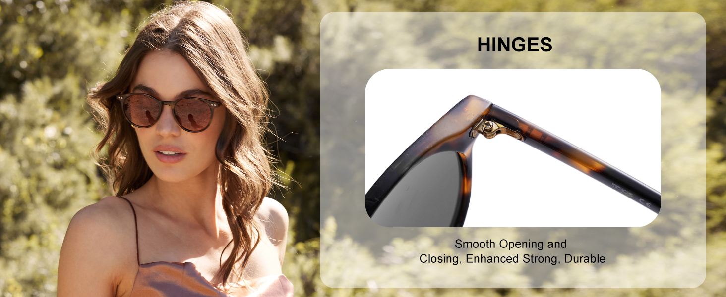 SOJOS Small Round Classic Polarized Sunglasses for Women Men Vintage Style UV400 Lens SJ2113