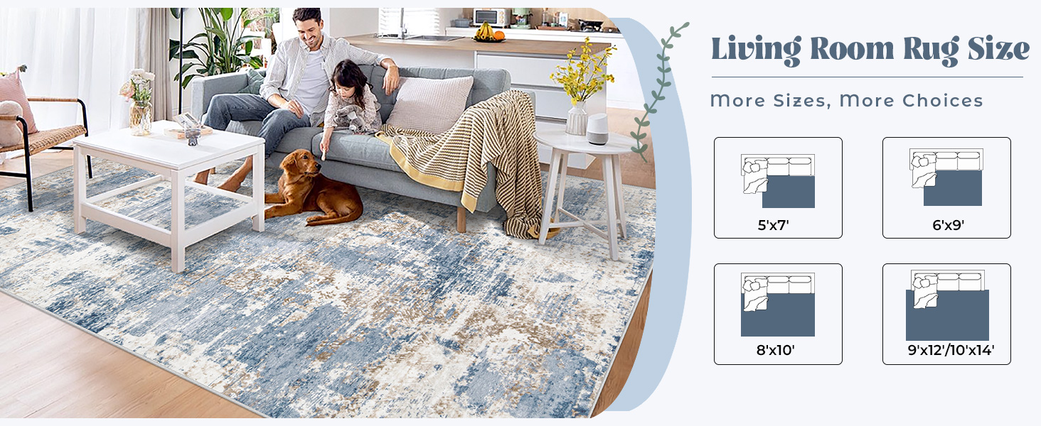 living room rug sizes
