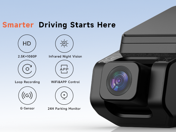 GT803 front and inside dash cam