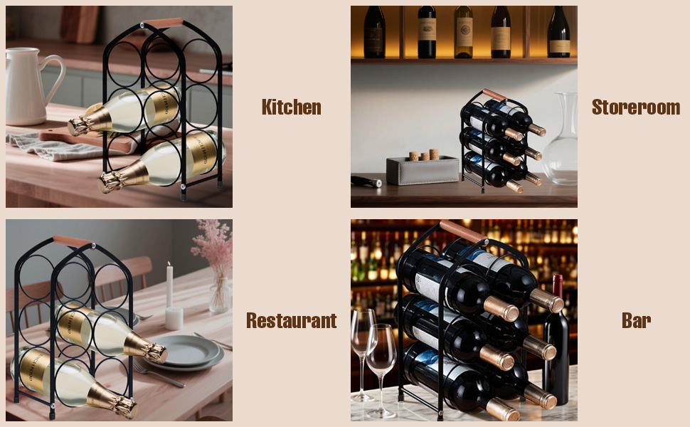 Usage scenarios for wine racks