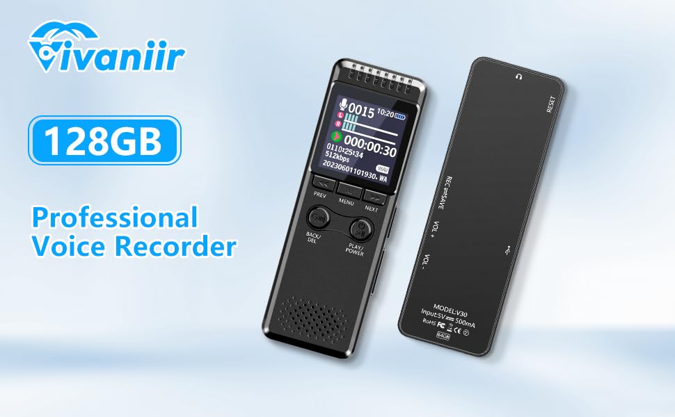 128GB audio recorder