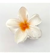Flower Hair Claw Clips - Hawaiian for Women | Plumeria for Thin | Strong Hold jaw clip | Claw Cli...