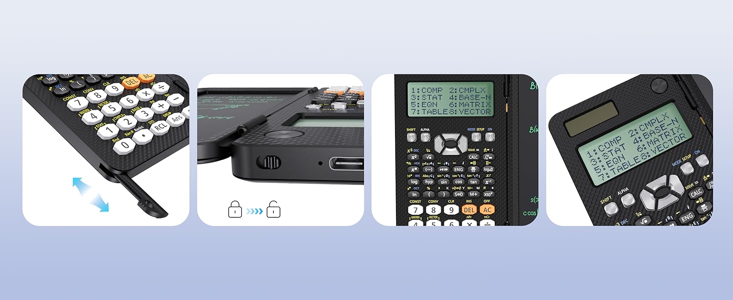 Scientific Calculator Black Rechargeable ROATEE 991ES MAX