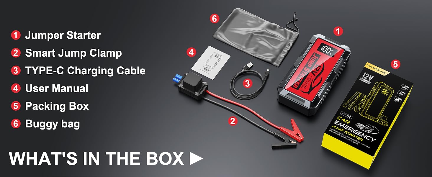 Jumper Cables Portable Lithium Jump Box