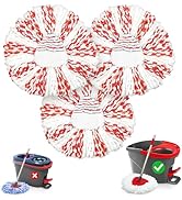 TidyBliss Spin Mop Replacement Head 3 Pack for O-Cedaar EasyWring 1 Tank System, 40% More Cleanin...