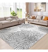 WITSHOCK 9x12 Washable Boho Area Rug: Modern Boho Floral Rugs for Living Room Bedroom Dining Room...