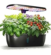 LETPOT Hydroponics Growing System, 12 Pods Indoor Herb Garden Kit with 24W LED Grow Light, 5.5L W...