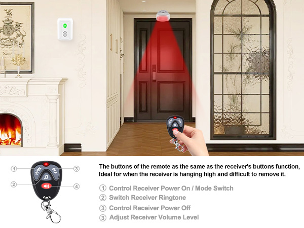 motion sensor doorbell chime alarm
