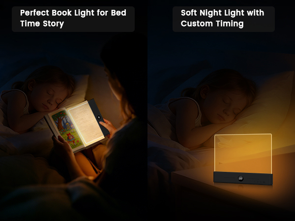 easuntec book light reading light at night reading lights for books in bed flat book light black 04