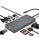 ANYPLUS USB C Hub,Laptop Docking Station Dual Monitor,11 IN1 USB C Dongle Multiport Adapter, VGA,...