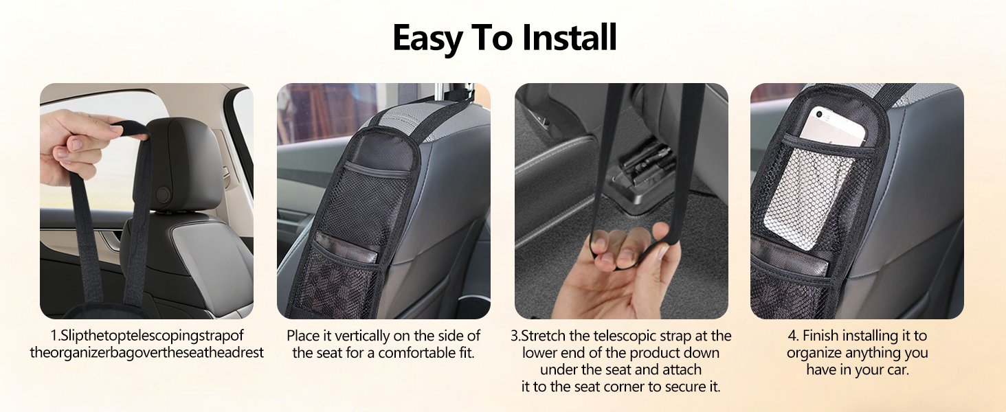 3-in-1 Car Backseat Organizer