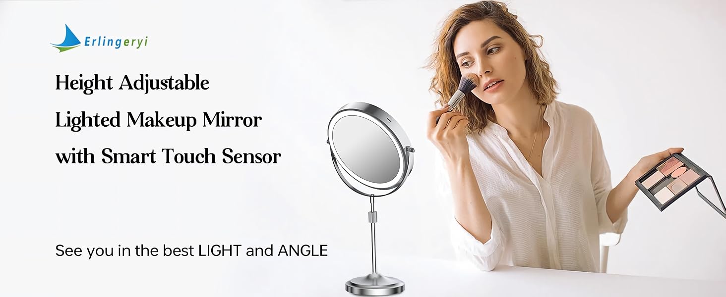 Height Adjustable Makeup Mirror