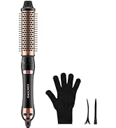 Thermal Brush for Blowout Look, 1.5 Inch Detachable Ion Ceramic Heated Round Brush for Hair Strai...