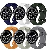 Eiavike Band Compatible with Google Pixel Watch 1/2/3/4, Soft Silicone Sport Replacement Straps B...