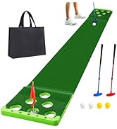 Sagsewful Golf Pong Putting Game Set with Front Border for Indoor &amp; Outdoor, Golf Putting Green M...