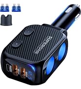 SUPERONE 180W Cigarette Lighter Splitter, 2-Socket USB-C Car Charger | 20W PD USB-C and QC 3.0 Fa...