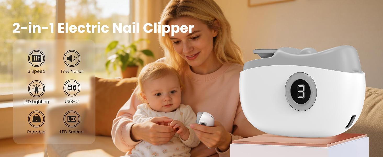 2 in 1 Electric Nail Clipper
