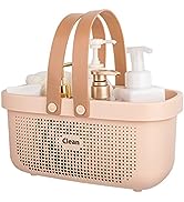 JiatuA Plastic Storage Basket with Handle Portable Shower Caddy Tote Organizer Basket Bin for Bat...
