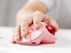 pink trackball mouse