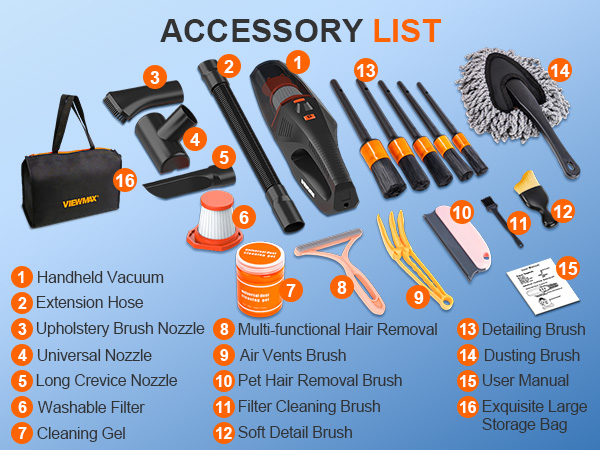 car cleaning kit with vacuum