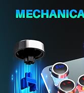 Typewriter Mechanical Gaming Keyboard with Mouse, Metal Panel Retro Keyboard with Round Keycap Bl...