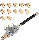 Lemfema Natural Gas/Propane Grill Conversion Kits, Pressure Regulator Valve with Orifice Nozzle, ...
