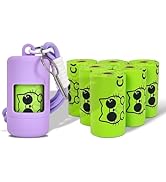 COOCAT Dog Poop Bags with Dispenser &amp; Holder, Guaranteed Leak Proof, Unscented Extra Thick Heavy ...