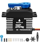 Waterproof RC Servo Controller 35kg Torque Coreless Motor Metal Gear Digital Servo for 1/8 1/10 R...