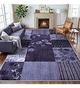 FALARK Modern Area Rugs for Living Room, 5x7 Feet Geometric Patchwork Rug, Washable Non-Slip Indo...