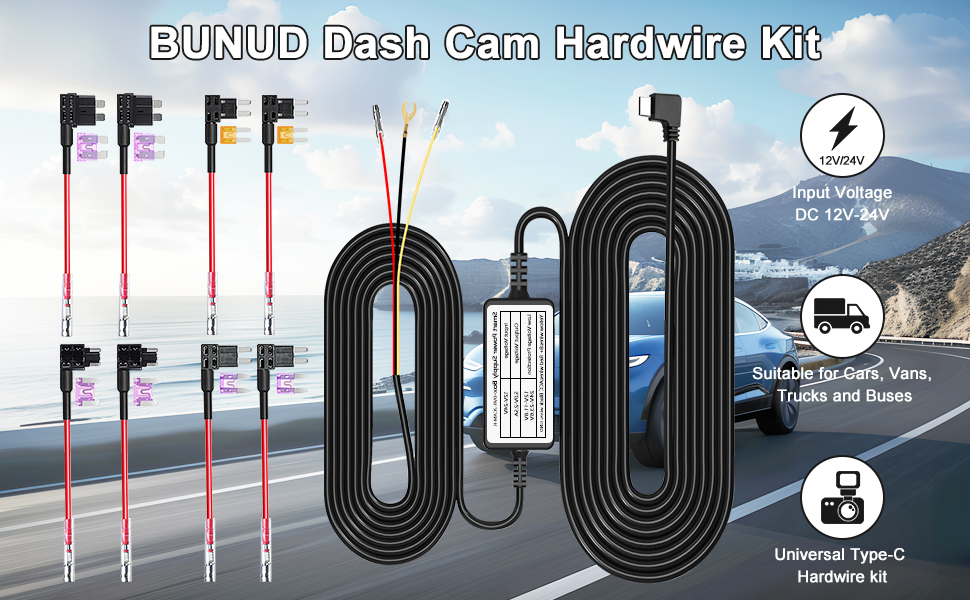 usb c hardwire kit hardwire dash cam kit hardwire hard wire dash cam vehicle hard-wire kit