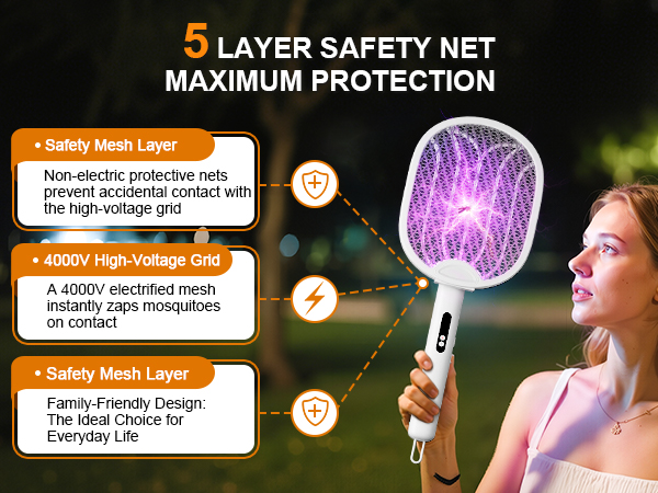 handheld bug zapper racket