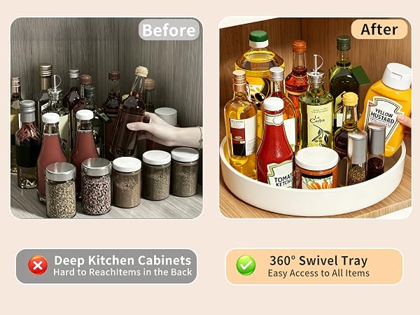 Easy access to items in deep cabinets