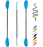 OCEANBROAD Carbon Shaft Adjustable Kayak Paddle 86in/220CM to 94in/240CM Kayaking Boating Canoein...