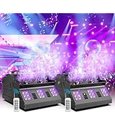 DazzlingStage 2000W Fog Machine, 3 in 1 Fog Bubble Machine with 2 Bubble Fans, 7 CH RGB 18 LED Li...