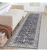 KUTA Runners for Hallways 2x6, Vintage Floral Rug Non-Slip Washable Kitchen Rugs Ultra Thin Soft ...