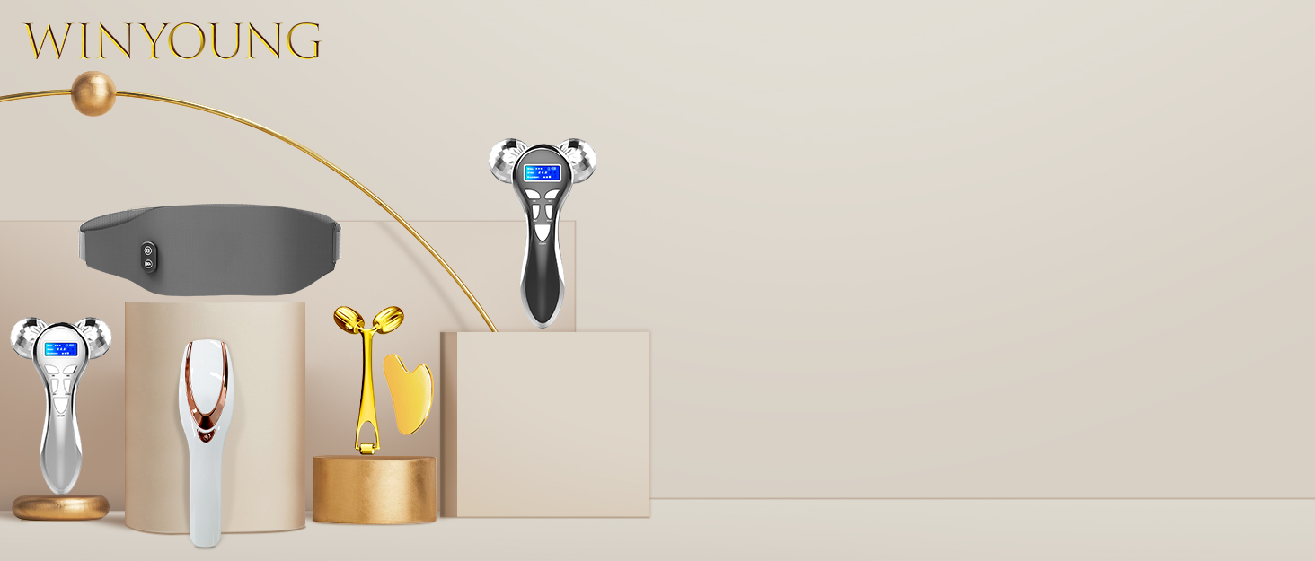 Winyoung,4D facial roller, Scalp massager, gua sha tools, portable heating pads for menstrual cramps