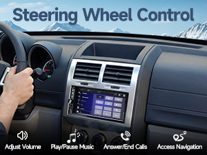 supports steering wheel control double din car stereo car radio double din radio