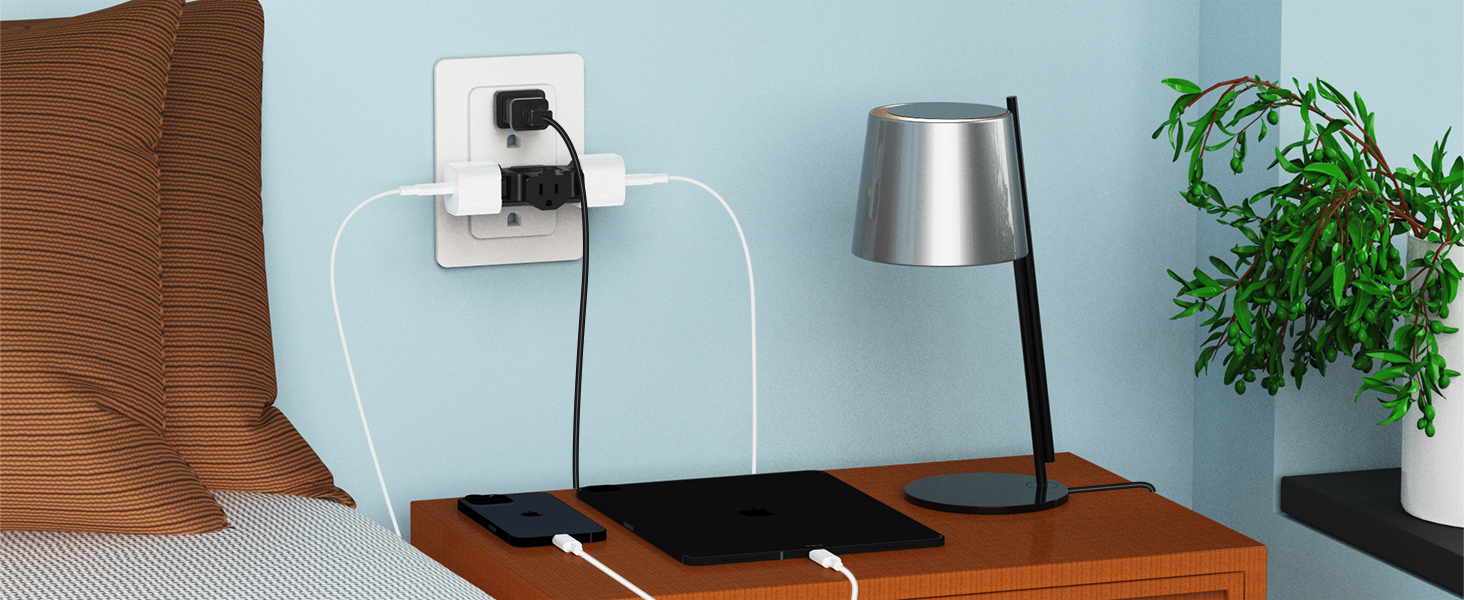 3 way plug adapter 3 plug wall adapter three prong outlet adapter